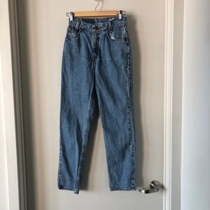Vintage Levi’s 505 jeans, orange label student fit